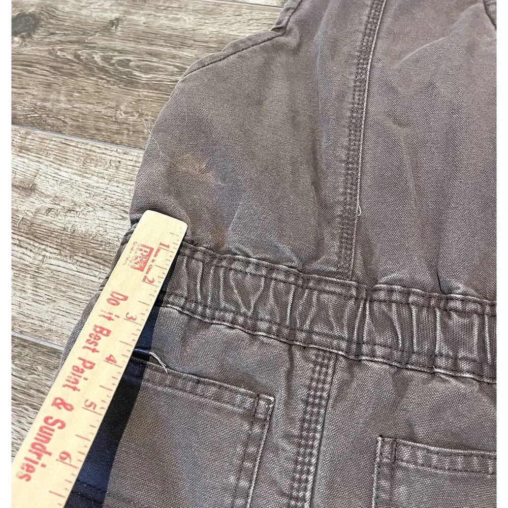 Berne Double Knee Overalls 3T Brown Toddler Heavyweight Lined Pocket Leg Zippers